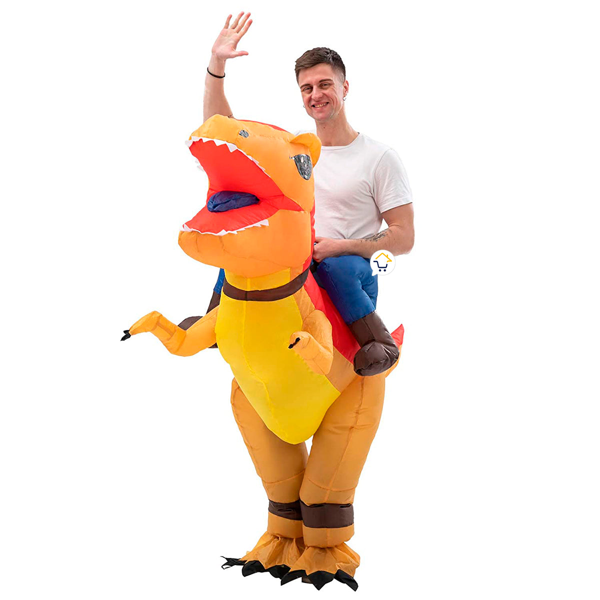 Disfraz De Dinosaurio Inflable Montable Adulto Halloween 🦖🎃 OF532